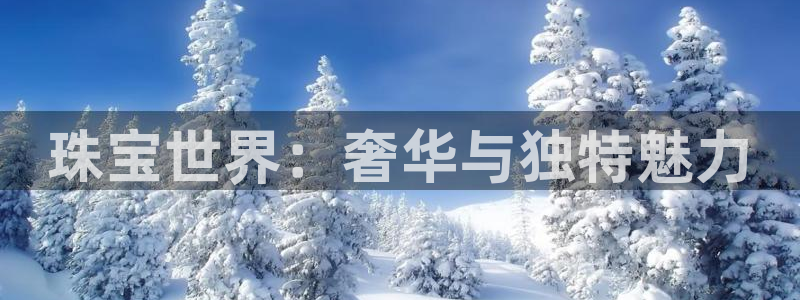 天宏娱乐集团董事长：珠宝世界：奢华与独特魅力