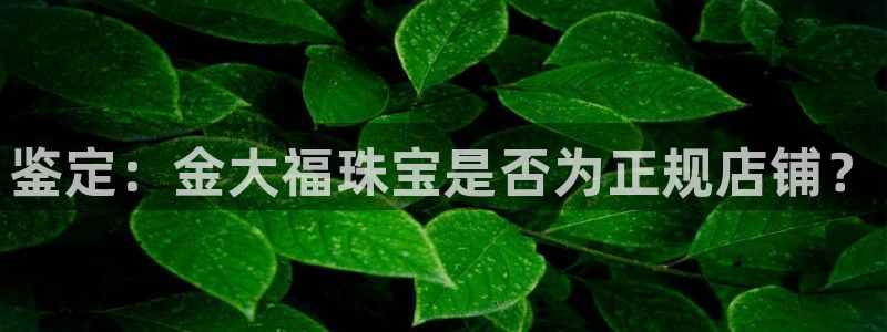 天宏娱乐会所地址电话：鉴定：金大福珠宝是否为正规店铺？